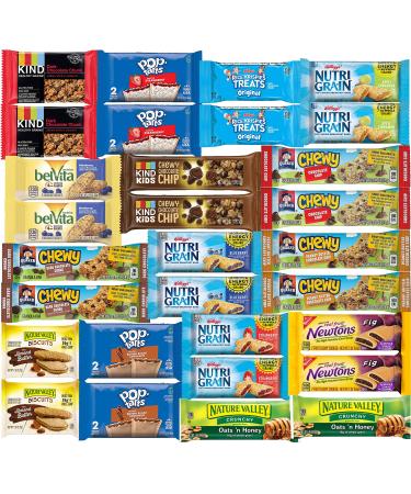 Snacks Variety Pack Granola-Bar Breakfast Bars Healthy Snack Bulk Kind Bars - Care Package (30 Count)
