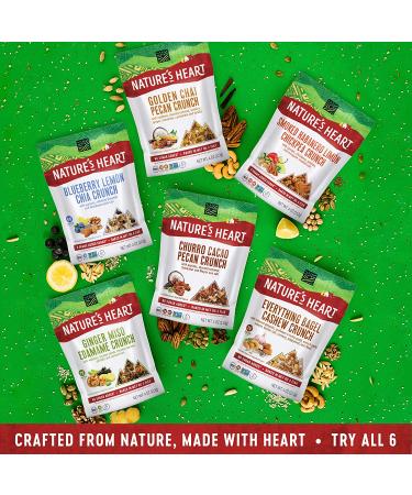 Nature's Heart Blueberry Lemon Chia Crunch Healthy Mixed Nuts Snack | Keto, Gluten Free, Vegan, Low Carb, Paleo | Ethically Sourced - Bulk Pack of 8 - Buy Online on GoSupps.com