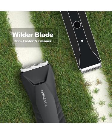 MANSPOT Electric Groin Hair Trimmer - Replaceable Ceramic Blades, Waterproof, 90 Minutes Shaving Time - Metallic Black - Buy Online on GoSupps.com