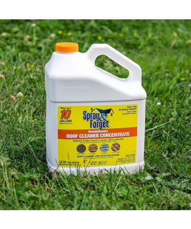 Spray & Forget Roof Cleaner Concentrate - 1 Gallon Exterior Mold Stain Remover for Easy Cleaning - Ship Internationally - Buy Online on GoSupps.com
