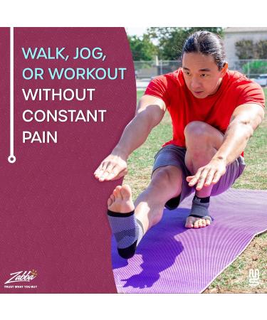 Modetro Socks - Ankle Compression Socks for Support & Discomfort Relief | Dotted Black - Large | International Shipping Available - Buy Online on GoSupps.com