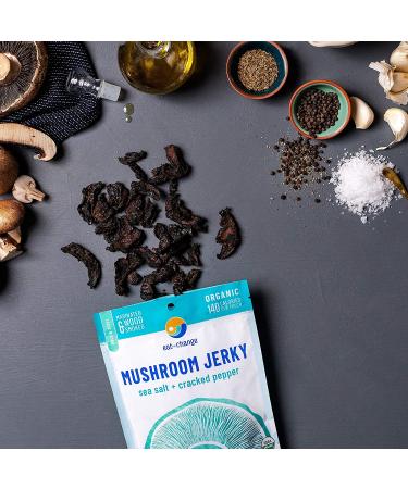 EAT THE CHANGE Mushroom Jerky Variety Pack - 5 Organic Chef Crafted 2oz Bags | 150 Calories or Less | Planet Based | 5 Flavor Variety Pack - Buy Online on GoSupps.com