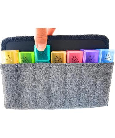 Shop Kaddy Weekly AM/PM Secure Pill Organizer - 7-Day Travel Box with 3-Digit Lock for Medications & Supplements - Buy Online on GoSupps.com