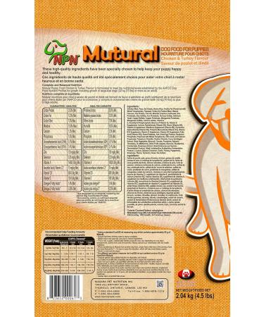 NPN Mutural Dry Dog Food for Puppy Chicken & Turkey Flavour - 2.04 kg (4.5 lb) - Buy Online on GoSupps.com