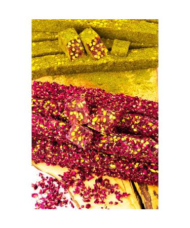 Cerez Pazari Luxury Turkish Delight Gift Box 17 oz - Pistachio, Hazelnut, Rose & Pomegranate Flavour | Vegan Gourmet Lokum (16-20 Pcs) - Buy Online on GoSupps.com