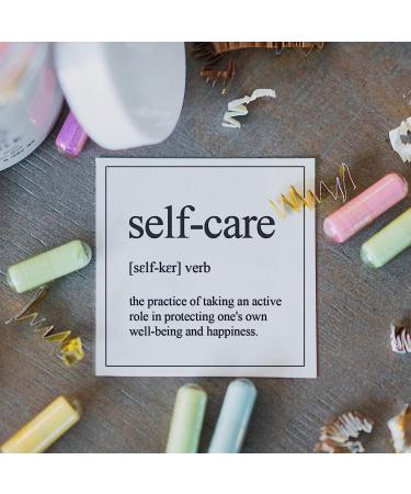 Message Pill Co. Self Care Kit - 50 Positive Affirmations for Stress Relief & Wellness | Get Well Soon Gifts for Women and Men | Daily Messages for Meditation and Relaxation - Buy Online on GoSupps.com