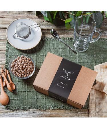 Locca Classic Boba Tea Kit - Premium Earl Grey Lavender Jasmine Black Tea | 24+ Boba Drinks | DIY Boba Making Kit - Buy Online on GoSupps.com