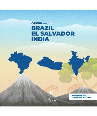 Lucky Cuppa's "Drink Me Potion" Mad Hatter's Coffee - Medium Roast Arabica Coffee Beans - Whole Coffee Beans - Alice in Wonderland Gifts for Coffee Lovers - 500g - Buy Online on GoSupps.com