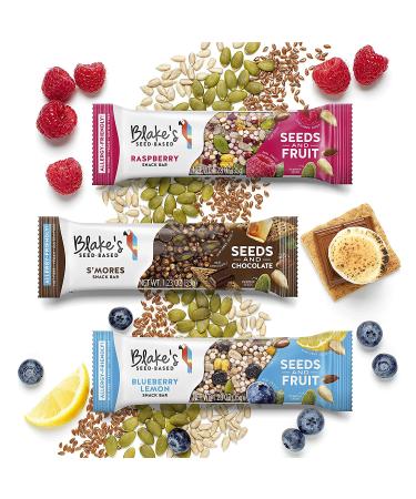 Blakes Seed Based Snack Bar Variety Pack - Nut Free, Gluten Free, Dairy Free & Vegan - 9 Bars, Fruit & Chocolate Flavors - Organic Healthy Snacks for Kids & Adults - Great for Breakfast - 9 Count - Buy Online on GoSupps.com