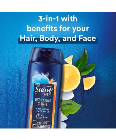 Suave Hydrating 3-In-1 Citrus & Musk Body Wash - 6 Pack, 18 oz - All Day Fresh Scent - Buy Online on GoSupps.com