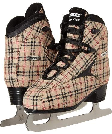 Roces Women's Brits Figure Ice Skate - Italian Sand Plaid - Size US 4.5 - Buy Online on GoSupps.com
