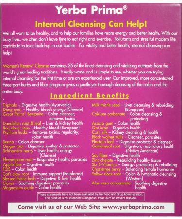 Yerba Prima Women's Renew Internal Cleansing Program - 3 Part Detox System - Buy Online on GoSupps.com