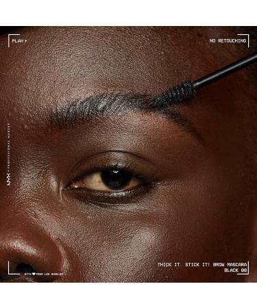 Nyx Professional Makeup Eyebrow Mascara - Tinted & Fuller Eyebrows 08 Black - Long-lasting Formula for Thick Defined Brows - Buy Online on GoSupps.com