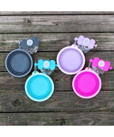 Prima Pets Collapsible Silicone Bowl for Dog & Cat + Bottle Holder - Small (1.5 Cups) - Grey - Buy Online on GoSupps.com