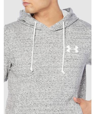 Under Armour Men's Rival Terry Short-Sleeve Hoodie - Onyx White/Cruise Gold - Size Medium - Buy Online on GoSupps.com