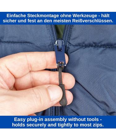 Zipper Pendant for Threading - 12 Pack Black Nylon Replacement Zippers (61 x 9 mm) for Sports Clothing Backpacks & Bags - Buy Online on GoSupps.com