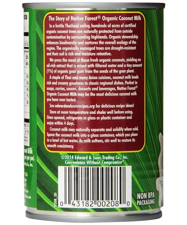 Native Forest Organic Classic Coconut Milk - 13.5 oz Cans (Pack of 12) | Non-GMO & Dairy-Free - Buy Online on GoSupps.com