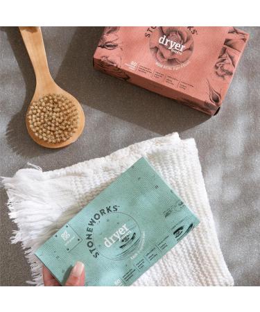 Grab Green Stoneworks Dryer Sheets - Cruelty-Free Plant-Based Birch Branch Scent Softens Fabrics Reduces Static & Wrinkles (80 Sheets - Buy Online on GoSupps.com