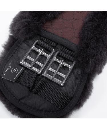 Christ Lamb Fur Moon Belt Saddle Belt - Anatomical Dressage Belt by Werner Horse | Brown Lambskin 65 cm - Buy Online on GoSupps.com