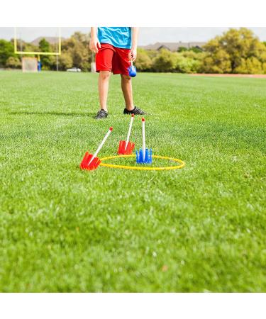 Champion Sports Lawn Darts for Kids - Safe Plastic Dart & Target Ring Set - Indoor & Outdoor Classic Toss Game & Backyard Party Toy in Blue - Buy Online on GoSupps.com