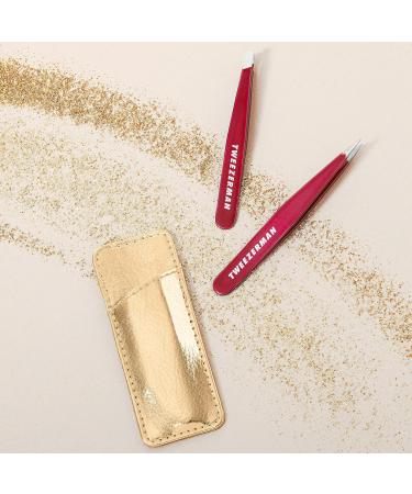 Tweezerman Celestial Fuchsia Mini Tweezer Set - Precision Beauty Tool Set - Buy Online on GoSupps.com