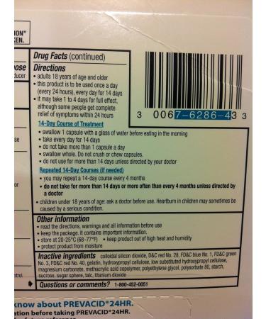 Prevacid 24hr Capsules 42ct - Pack of 3 (14 Count per Pack) | Fast Heartburn Relief - Buy Online on GoSupps.com