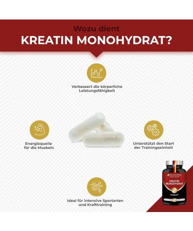 Buy Creatine Monohydrate 3000 mg - Creapure Vegan Capsules | 100% Pure No Additives for Optimal Performance | Vitality & Strength - 90 Capsules - Nutrimea - Buy Online on GoSupps.com