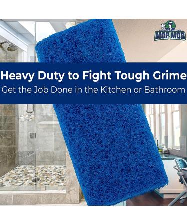 5 Pack Medium Duty XL Blue Scouring Pads - 10x4.5in Multipurpose Scrubbing Sponges for Kitchens, Bathrooms, Counters, and Floors - Buy Online on GoSupps.com