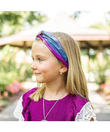 FROG SAC 6 PCS Mermaid Knotted Headbands for Girls - Kids Hair Accessory Set with Criss Cross Tie Dye Design - Perfect for Parties and Gifts! - Buy Online on GoSupps.com