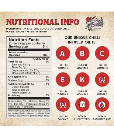 Banhoek Chili Oil: Premium Hot Chili Infused Vegetable Oil - Medium Heat, 100% South African - 8.5 oz Bottle - Buy Online on GoSupps.com