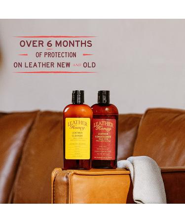 Leather Honey Complete Leather Care Kit - Conditioner & Cleaner (8 oz each) with Applicator Clothes for Apparel, Furniture, Auto, Shoes & Bags - Buy Online on GoSupps.com
