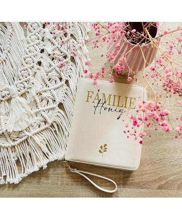 Personalized AWASG Family Organizer Bag | Travel Coat & Document Holder for Passports Cards Vaccination Pass | Beige - Buy Online on GoSupps.com