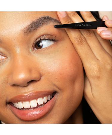 TWEEZERMAN Stainless Steel Tweezers - Hand-Filed Beveled Tip for Precision Hair Plucking - Matte Black | International Shipping Available - Buy Online on GoSupps.com