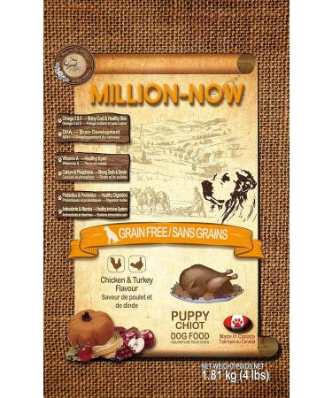 NPN Million-Now Dry Dog Food for Puppy Chicken & Turkey Flavour - 1.81 kg (4 lb) - Buy Online on GoSupps.com