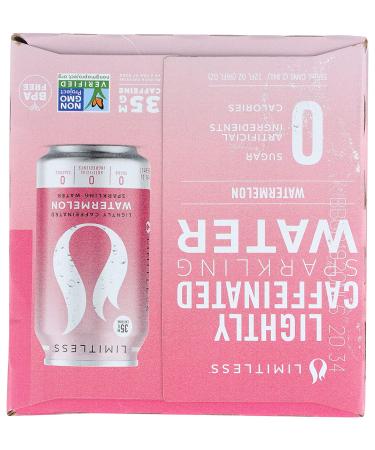 Limitless Lightly Caffeinated Watermelon Sparkling Water - 12 Fl Oz (Pack of 8) - Buy Online on GoSupps.com