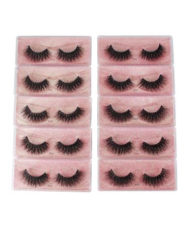 10 Pairs 3D Soft Mink False Eyelashes - Handmade Wispy Fluffy Long Lashes | Natural Eye Extension Makeup Kit (K005) - International Shipping - Buy Online on GoSupps.com