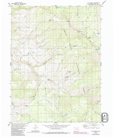YellowMaps Lava Creek CO topo map, 1:24000 Scale, 7.5 X 7.5 Minute, Historical, 1980, Updated 1988, 26.8 x 21.9 in Regular Paper