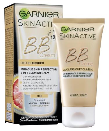 Garnier BB Cream 5-in-1 Blemish Balm SPF 15 - Vitamin C Complex Light Color Miracle Skin Perfector | 50ml - International Shipping Available - Buy Online on GoSupps.com