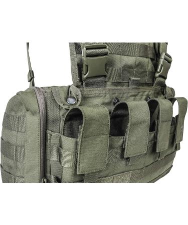 Buy Tasmanian Tiger TT Chest Rig MKII - Military Harness with 4 G36 Magazine Pouches & 2 US Field Bottle Bags - Olive Green - International Shipping Available - Buy Online on GoSupps.com