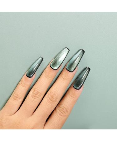 AIMEILI Magnetic Gel Nail Polish 9D Cat Magnet Eye Gel Polish Green UV LED Soak Off Glitter Gel Nail Varnish Nail Art Manicure Pedicure Long Lasting & Easy to Apply - (490) 10ml - Buy Online on GoSupps.com