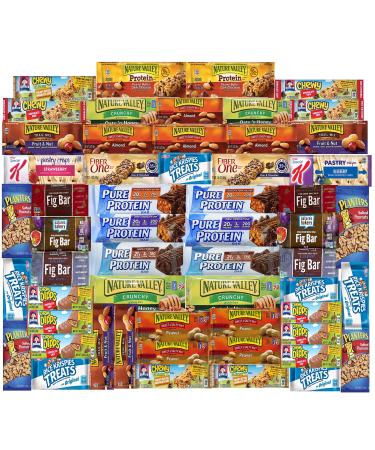 Ultimate Healthy Fitness Box - Protein & Healthy Granola Bars Sampler Snack Box (56 Count) - Care Package - Gift Pack - Variety of Fitness, Energy Bars and Protein Bars 56 Count (Pack of 1)