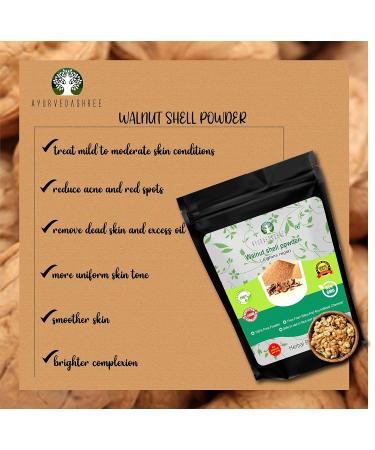 Walnut Shell Powder 200g for Natural Scrubs | No Silica No Additives | Exfoliating Face Mask & Gentle Skin Exfoliation - Buy Online on GoSupps.com