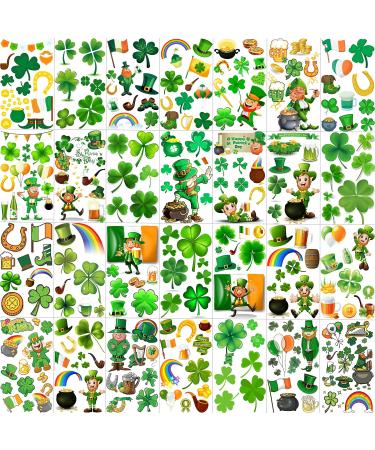 JOEHAPY 229+ PCS St. Patrick's Day Tattoo Stickers For Kids Men Women  Saint St Patricks Day Temporary Tattoos Adult  28 Sheets Green Shamrock Tattoos Irish Party Favor Supply Lucky Four Leaf Clover - Buy Online on GoSupps.com