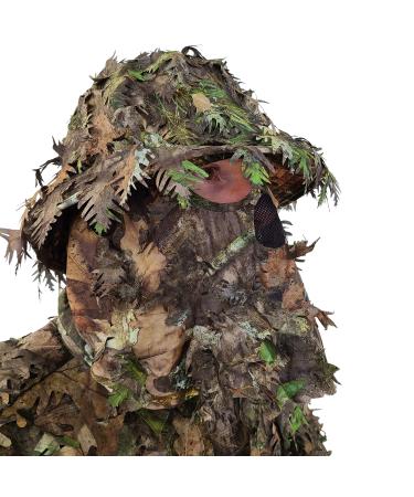 QuikCamo Mossy Oak Camo Bucket Hats with Built-in 3D Leafy Face Masks Turkey Hunting Gear Boonie (Adjustable, OSFM) Nwtf Mossy Oak Obsession Camo