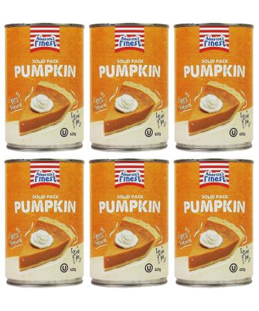 America's Finest Pumpkin Puree - 100% Pure Pumpkin 425g (Pack of 6)