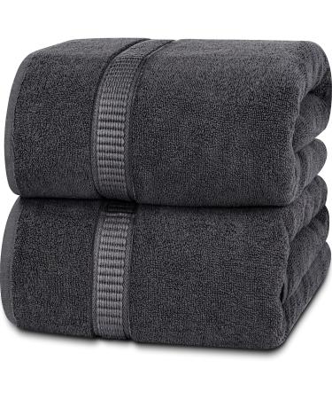 Utopia Towels - Luxurious Jumbo Bath Sheet 2 Piece - 600 GSM 100% Ring Spun Cotton Highly Absorbent and Quick Dry Extra Large Bath Towel - Super Soft Hotel Quality Towel (35 x 70 Inches, Grey) 2 Piece Bath Sheet Grey - Buy Online on GoSupps.com