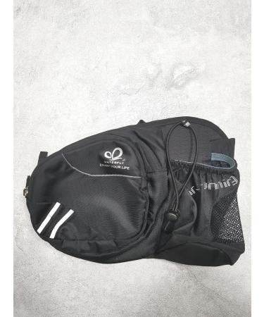 Waterfly Belt Pocket with Bottle Holder - Breathable Hip Pocket for Men & Women - Ideal for Running Cycling Hiking and Dog Training - Black - Buy Online on GoSupps.com