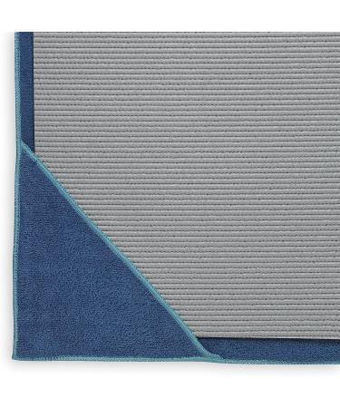 Gaiam Mat-Sized Yoga Towel | Active Dry Microfiber | Non-Slip & Moisture-Wicking | 70 x 26 | Lake - Buy Online on GoSupps.com