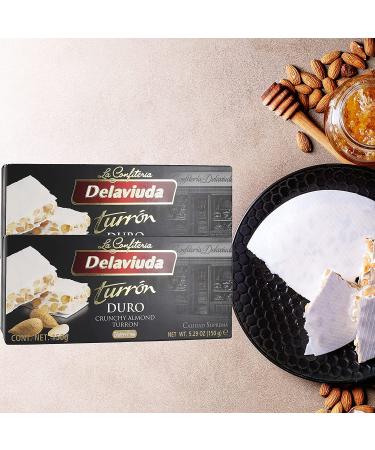 Delaviuda Crunchy Almond Turron Bundle (2 Pack) - Premium Turron Duro con Almendras - Includes Penguin Quick Storage Pouch - Buy Online on GoSupps.com