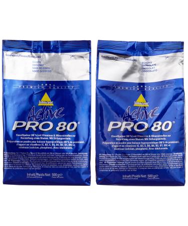 Inkospor Active Proteinshake Pro 80 bags 2-pack (2 x 500 g) Chocolate/Coconut 1-pack (1 x 1 kg)